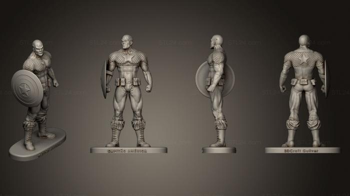Figurines heroes, monsters and demons (Capito Amrica, STKM_0433) 3D models for cnc